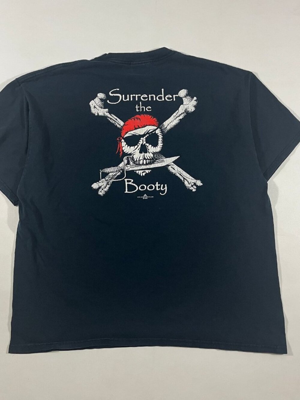 Vintage Y2K 2004 Surrender The Booty St. Augustine FL Pirate Skull Tee 2XL